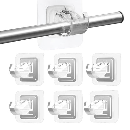 Drill Free Curtain Rod Holder - Self Adhesive Clip |🔥FLAT 50% SAVINGS🔥