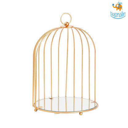 Metallic Cage Cosmetic Organizer