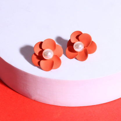Pearl Kissed Petals Earrings