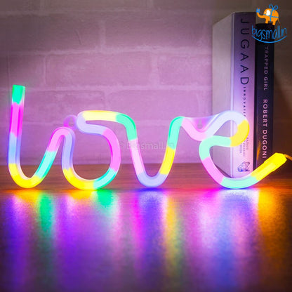 Multi-Colored Love LED Neon Lamp