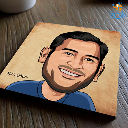MS Dhoni Wooden Coasters