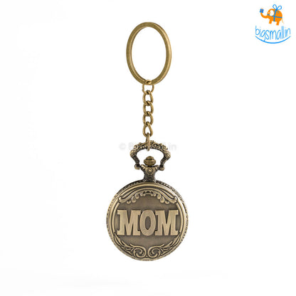 Mom Pocket Watch Keychain